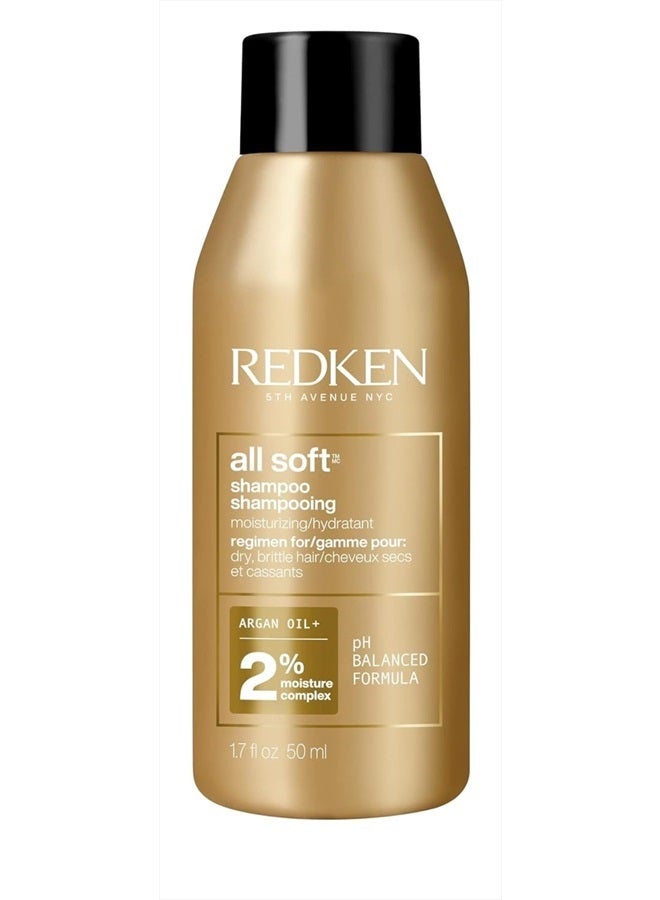 All Soft Argan Oil Shampoo | For Dry / Brittle Hair | Provides Intense Softness and Shine | Travel Size | 1.7 Fl Oz