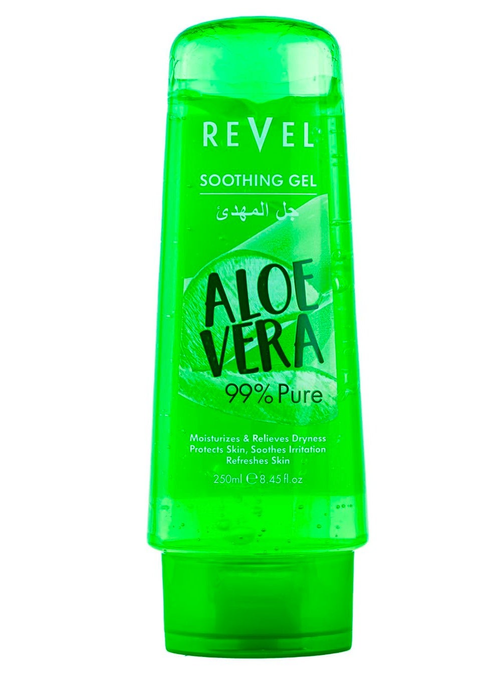 Revel 100% Pure & Natural Aloe Vera Moisturizing Soothing Gel For Unisex 250ml Green, Moisturizes, Relieves Redness, Tone Skin, Soothes Irritation, Refresh, Skin care, Face care, All Skin Types
