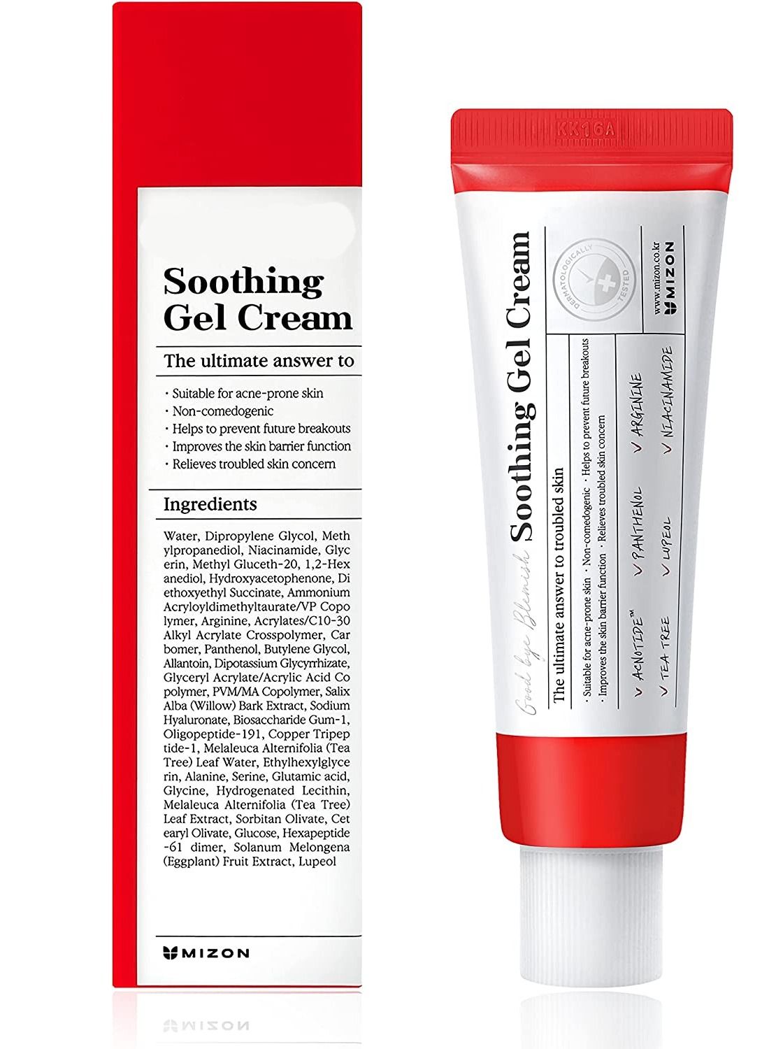 Cream soothing cream for sensitive skin, acne treatment breakout treatment korean skincare acne spot treatment 55ml