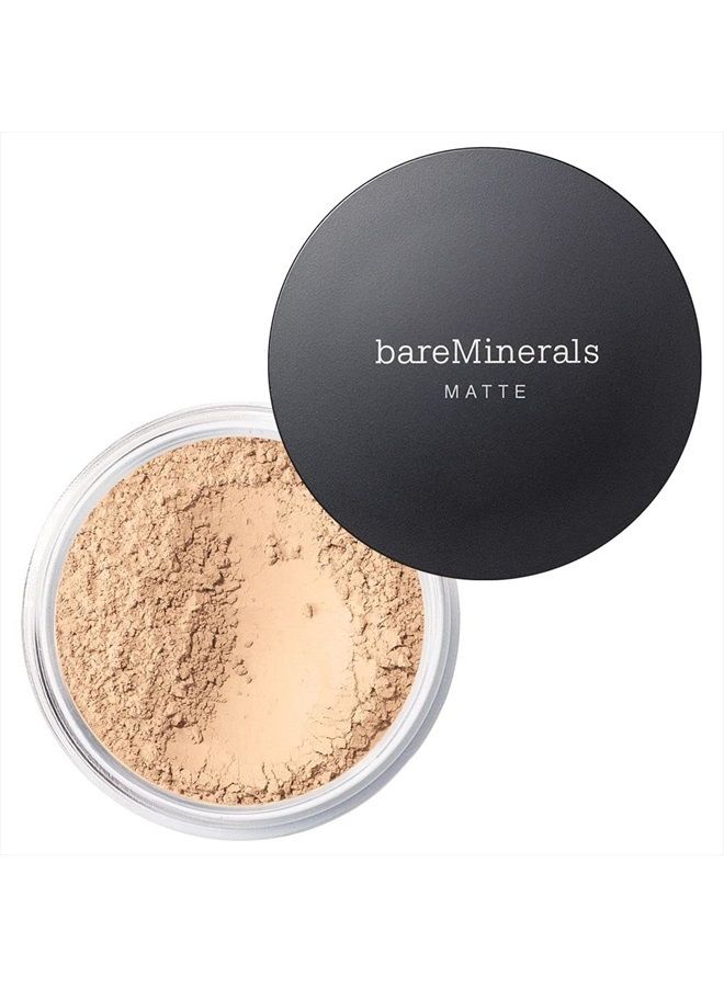 Matte Loose Mineral Foundation SPF 15, Powder Foundation Makeup, Buildable Coverage, Reduces Shine, Talc Free Foundation, Vegan