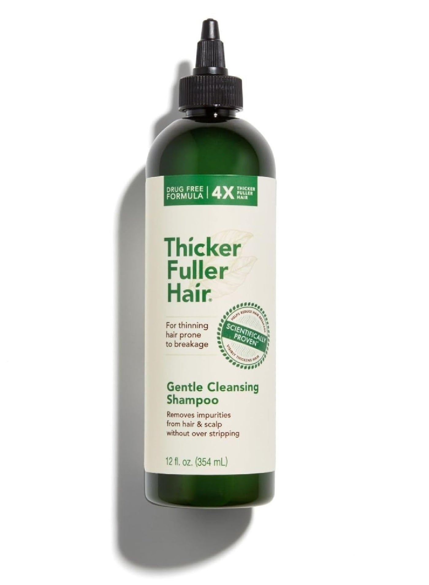 Thicker Fuller Hair Gentle Cleansing Shampoo – Advanced Thickening Solution for Thinning Hair – Infused with Mongongo Oil & Green Coffee – Sulfate-Free, Paraben-Free – 354ml