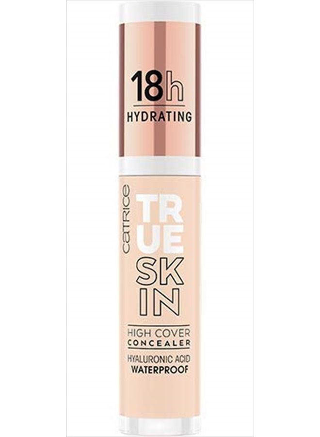 True Skin High Cover Concealer | Waterproof & Lightweight for Soft Matte Look | Contains Hyaluronic Acid & Lasts Up to 18 Hours | Vegan, Cruelty Free, Gluten Free (001 | Neutral Swan)