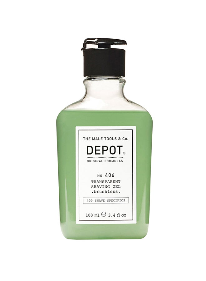 Transparent Brushless Shaving Gel - Allows for Precision Shaving & Detailing, Provides a Smooth Glide & Prevents Nicks (100 ml)