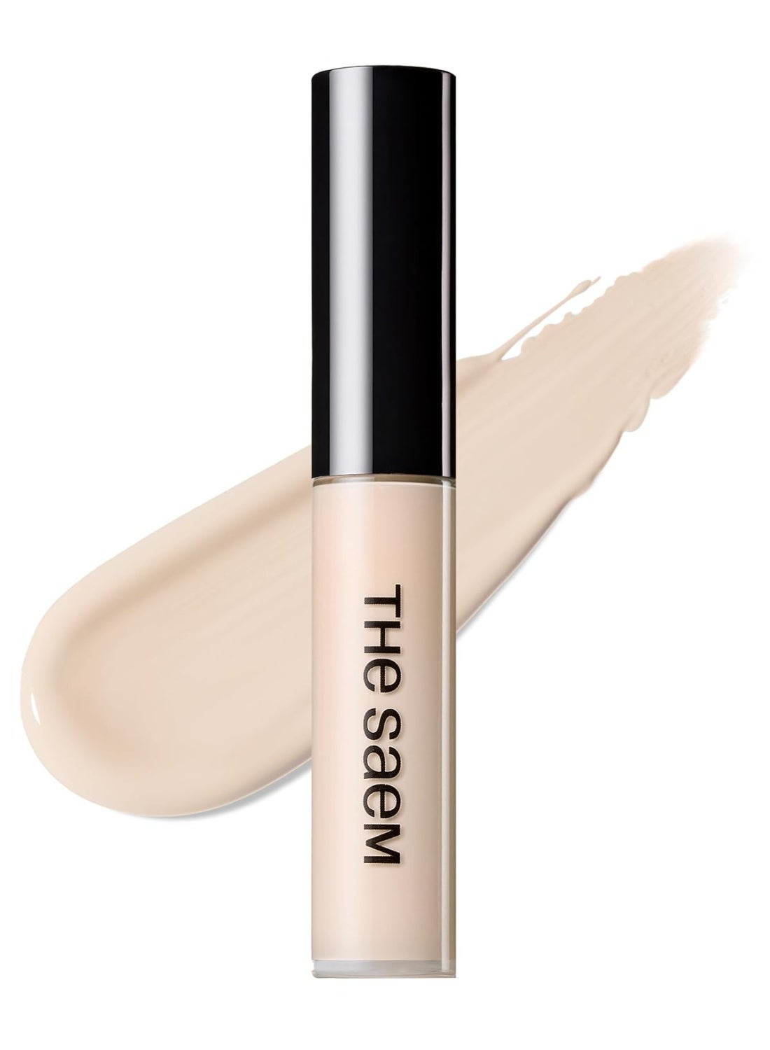 THESAEM Cover Perfection Tip Concealer 0.2 fl.oz. - 0.5 Ice Beige Neutral Beige for Light Skin Tones 13-19 - High Coverage Long Lasting Concealer - Korean Makeup for Dark Circles & Blemishes