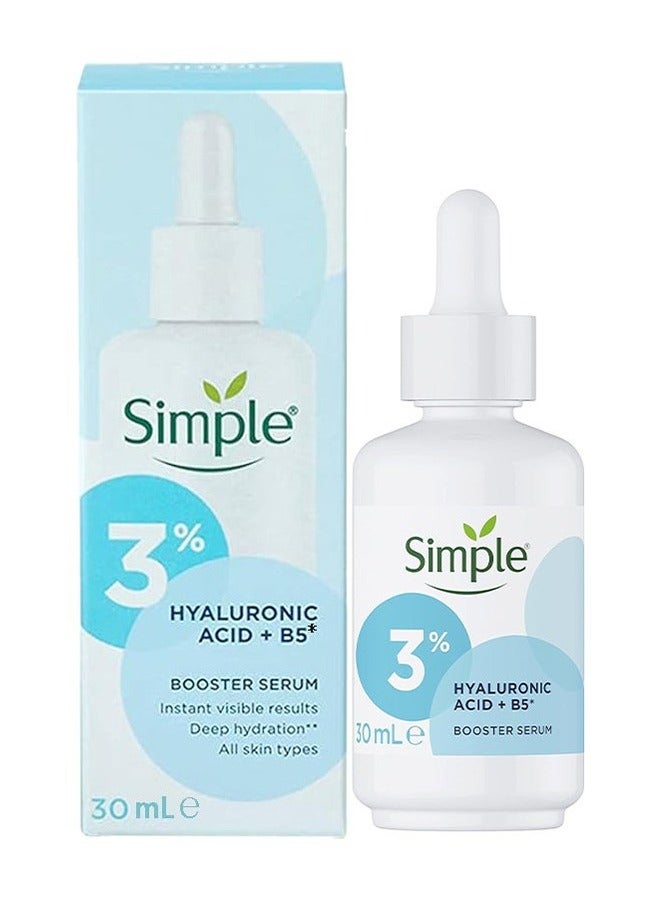 3% Hyaluronic Acid +Vit B5 Booster Serum— Deep Hydration, Soothing Essence Water, Essence Liquid 30ML