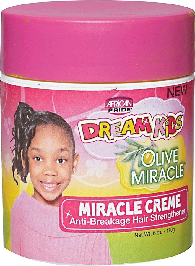 Dream Kids Olive Miracle Creme Anti-Breakage Hair Strengthener - Helps Strengthen, Condition & Protect Hair, Contains Olive Oil, 6 Oz