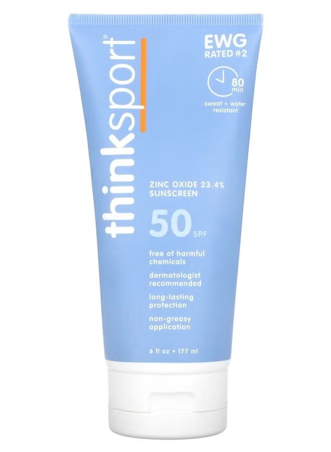 Think Sport Sunscreen, SPF 50, 6 fl oz (177 ml)