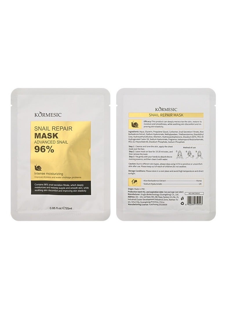 PRO-SNAIL 5-Piece Facial Mask Set (25ml/sheet) | Snail Mucin + Hydration + Anti-Aging
