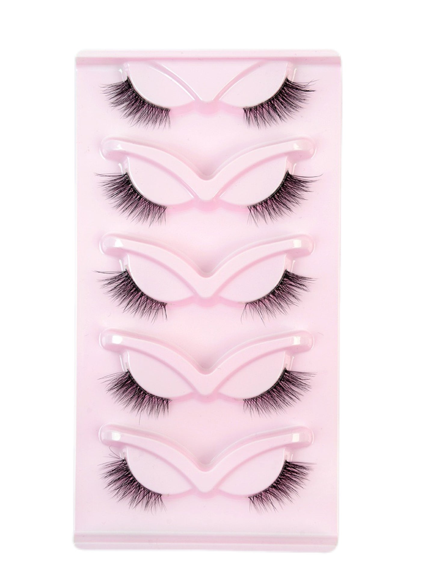 False Eyelashes Natural Cat Eye Half Lashes Fluffy Wispy Corner Lashes Pack 3D Faux Mink Lashes Fake Eyelashes 5 Pairs Multipack