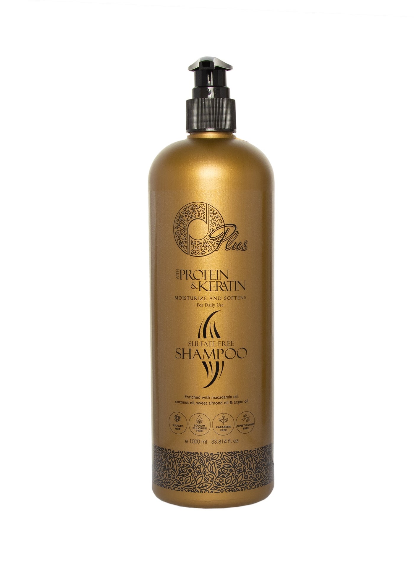 O-Plus 1000ml Salon-Grade Protein & Keratin Shampoo - Sulfate-Free Formula