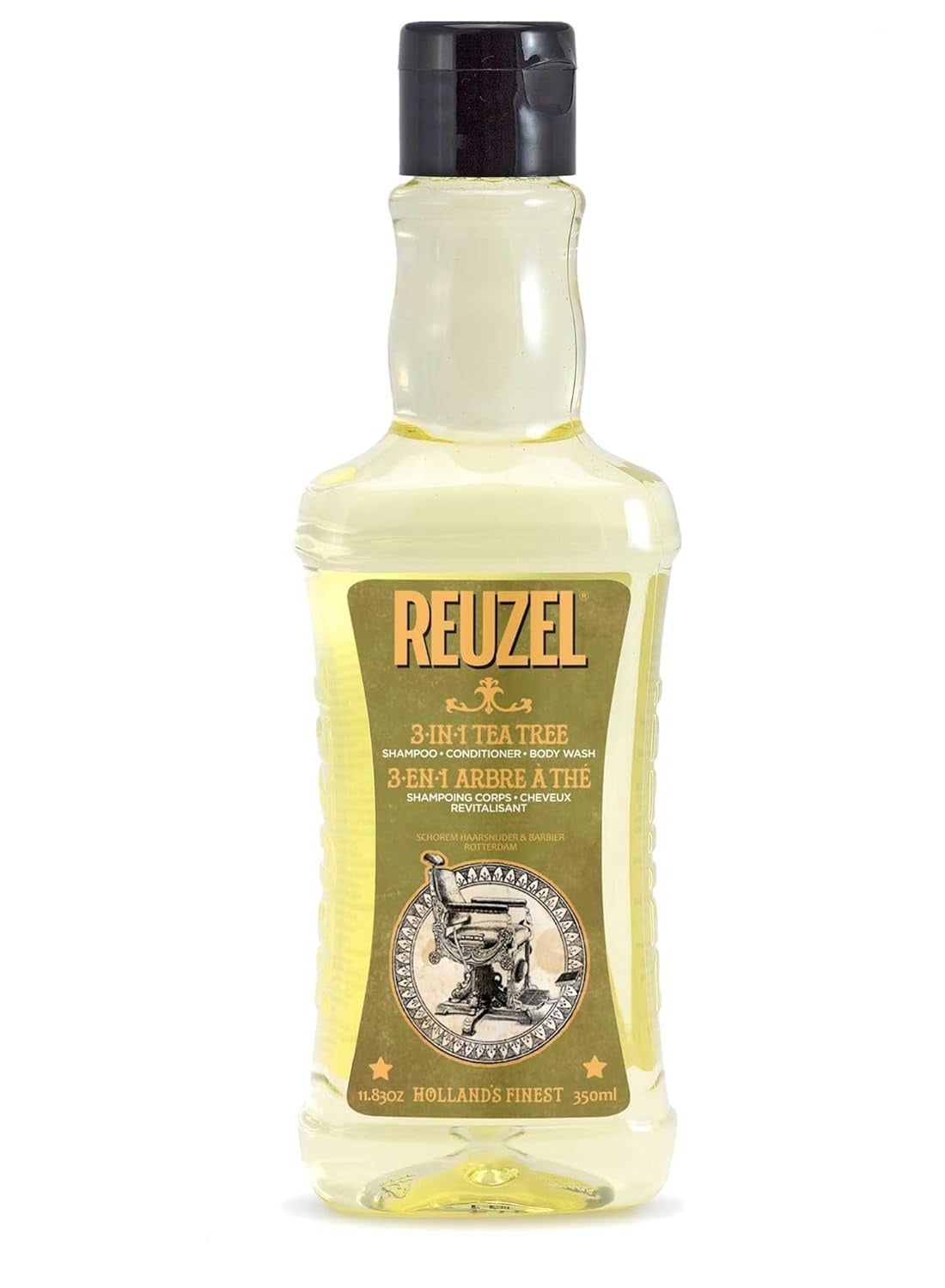 Reuzel 3-In-1 Tea Tree Shampoo, Cleanses Hair and Body, 11.83 oz