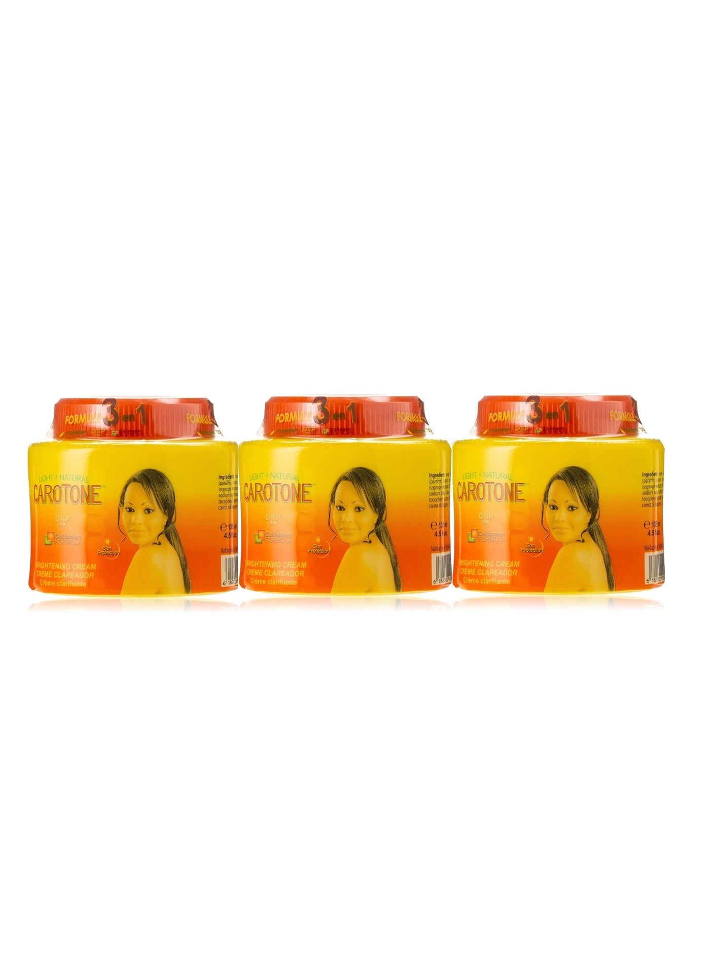 Light & Natural Carotone DSP10 Brightening Cream 135ml (Pack of 3)