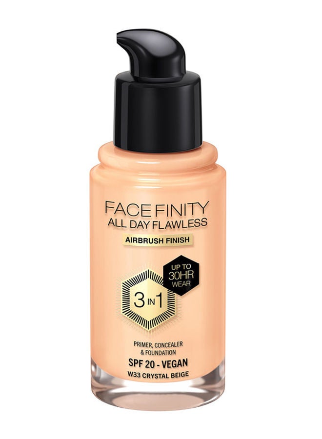 Facefinity All Day Flawless Foundation - W33 Crystal Beige