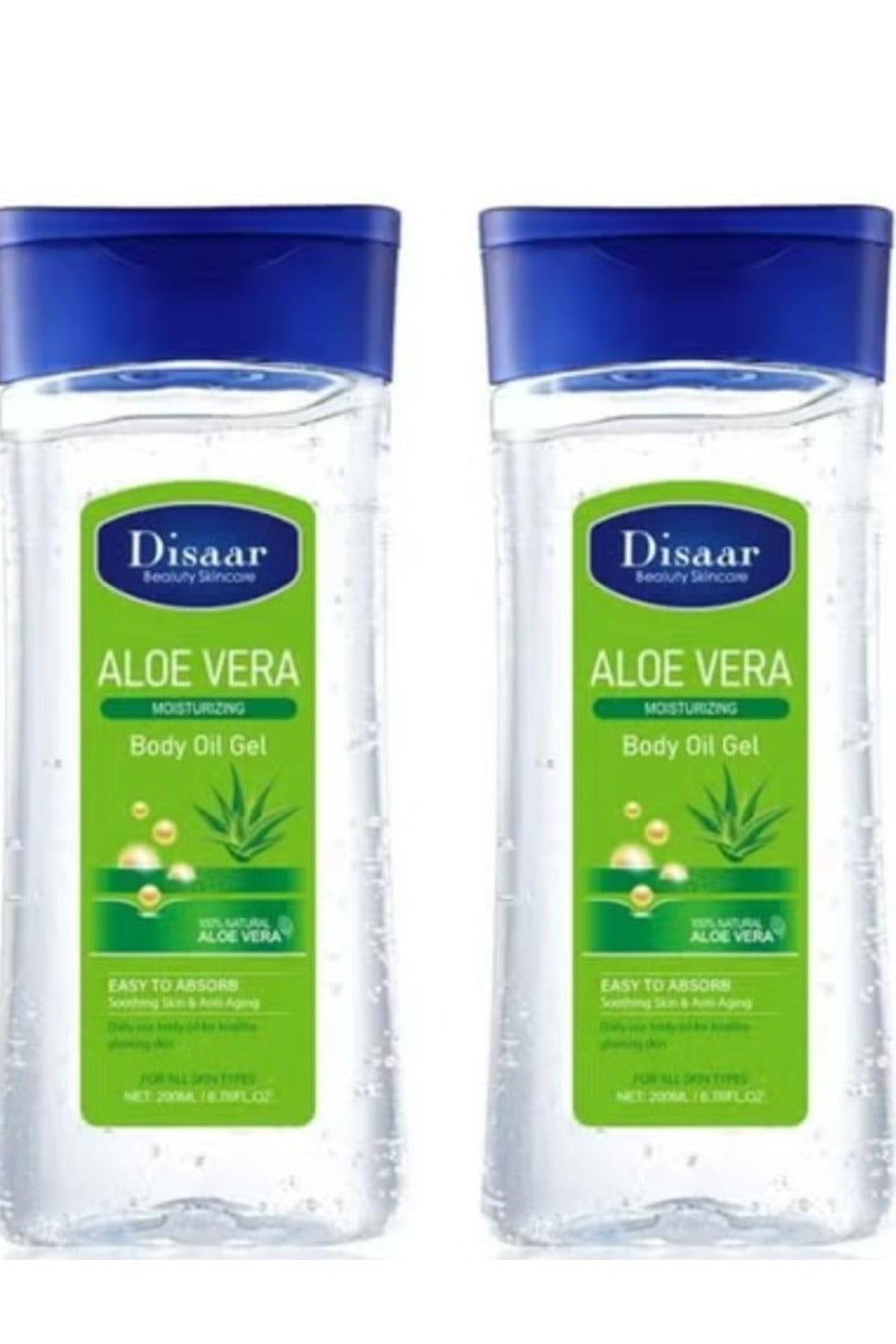 Aloe Vera Skin Moisturizing Body Oil Gel Whitening Body Massage Oil Gel 200 ml 2 Pcs