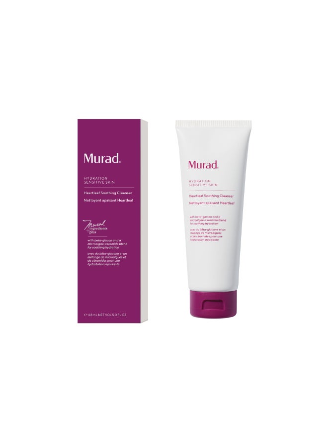 Murad Heartleaf Soothing Cleanser 148ml – Ultra-Gentle Wash for Sensitive Skin, Heartleaf & Prebiotics, Calming Formula for Rosacea Relief 148ml