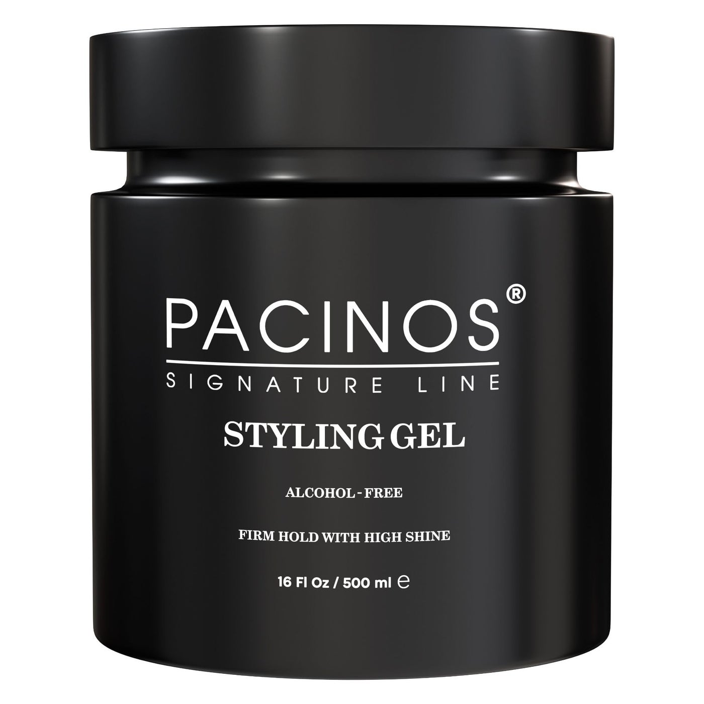 Pacinos Hair Gel for Men - Firm Hold with Flexible Styling - High Shine Wet Look Finish - Easy to Rinse Water Based Formula - No Flakes - Suits All Hair Types - Style Stays in Place All Day - 16 oz