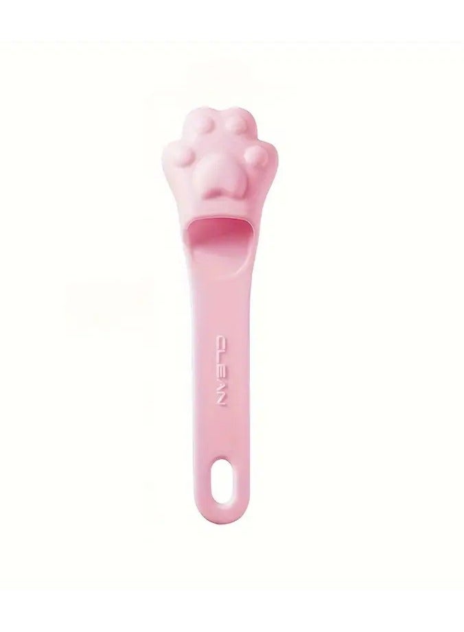 1pc Facial Cleansing Brush Long Handle Finger Sleeve Brush Nose Cleaning Brush Cute Cat Paw Design Face Pore Cleaning Brush