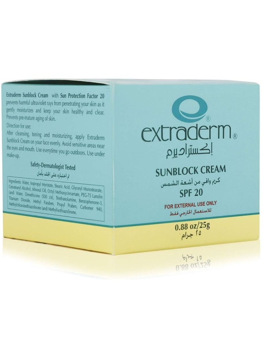 Extraderm SPF 20 Sunblock Cream 25g