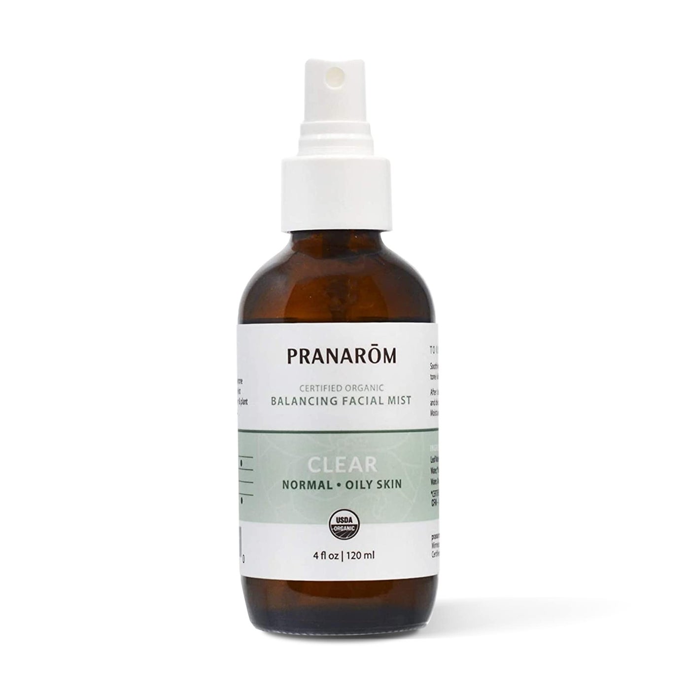 Pranarom Facial Mist (4oz / 120ml) - 100% Pure & Natural Essential Oil Facial Mist for Dry Skin Hydration & Toning (Clear (Oily Skin))