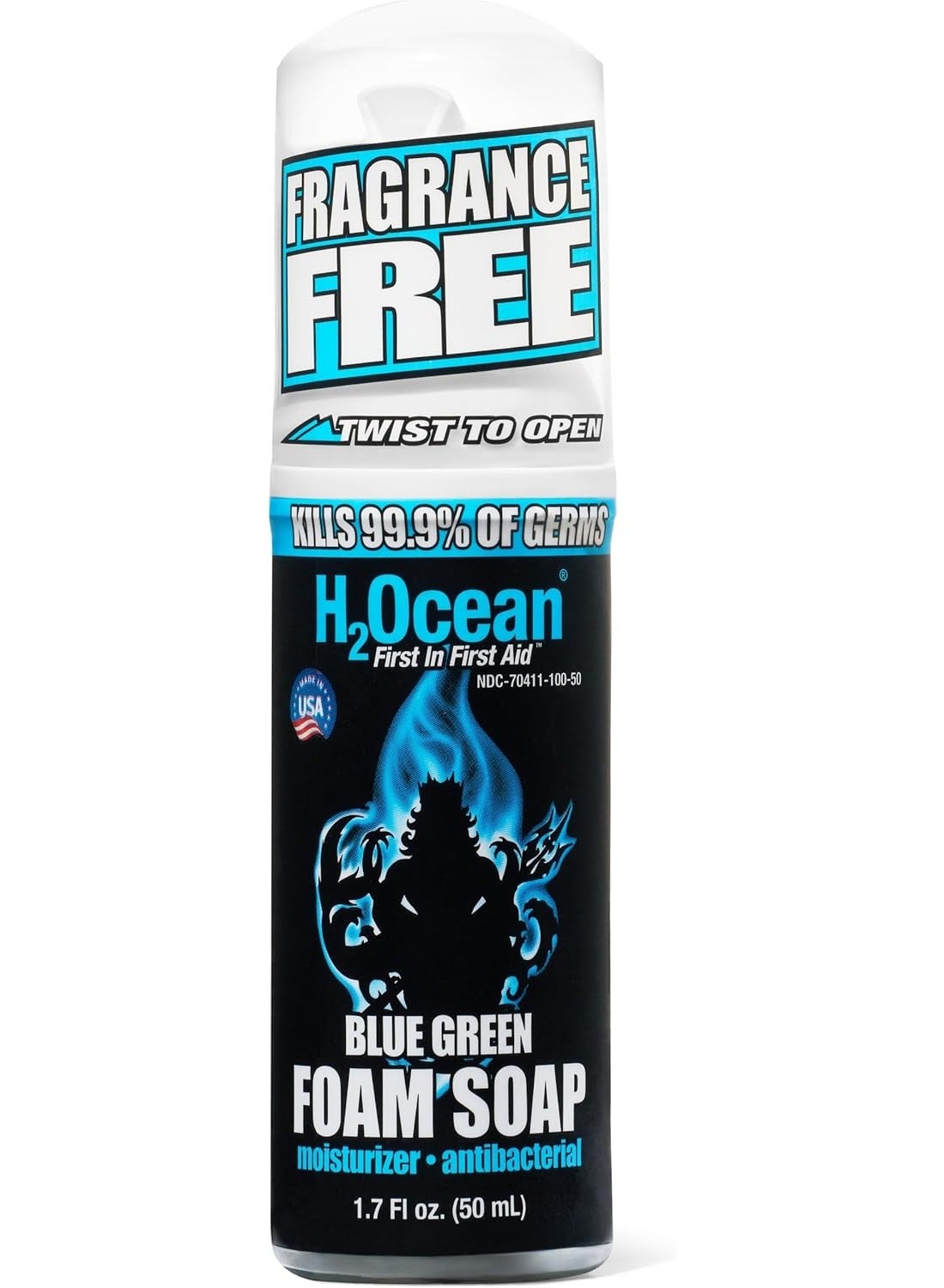Blue Green Foam Soap - Tattoo Foam Antibacterial Soap for Tattoo Aftercare -Tattoo Care with Aloe Vera - Travel-Size Tattoo Moisturizer Soap - 1.7 oz