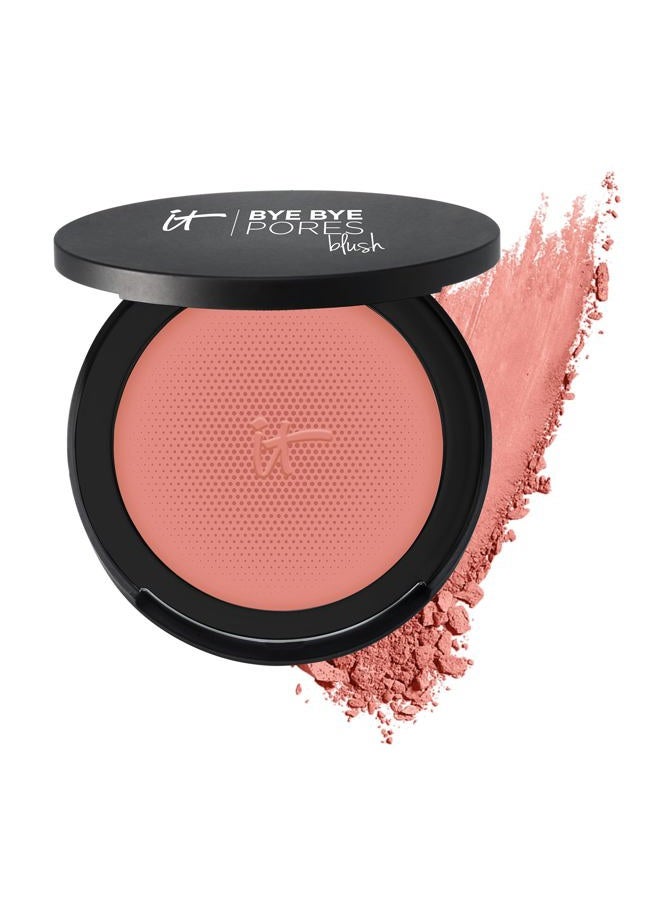 Bye Bye Pores Blush, Naturally Pretty - Sheer, Buildable Color - Diffuses the Look of Pores & Imperfections - With Silk, Hydrolyzed Collagen, Peptides & Antioxidants - 0.192 oz