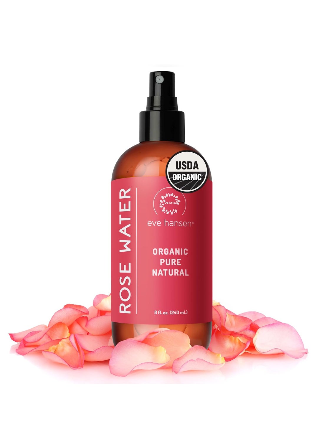 Organic Rose Water Spray for Face | Huge 8 oz