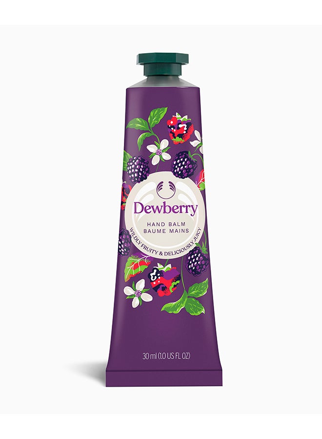 The Body Shop Dewberry Hand Balm 30ml – Intensive Protection for Over-Washed Hands, Vitamin E, Non-Greasy Balm for Contact Dermatitis Relief 30ml
