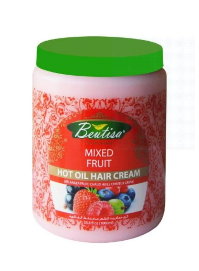 Mixed Fruit Hot Oil Hair Cream Pink,Red,Green 1000 ML