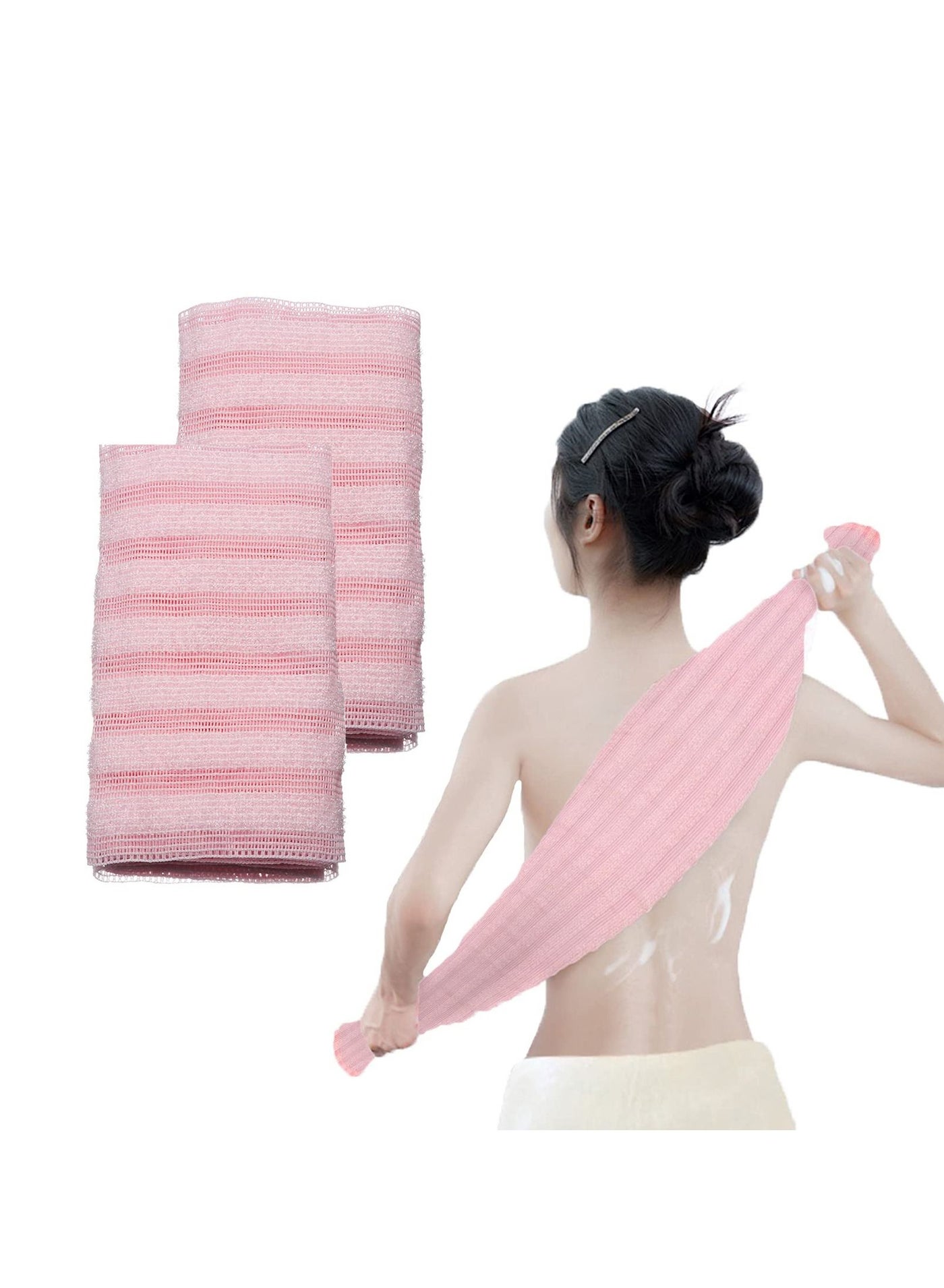 2 Pack Magic Body Back Scrubber for Shower Back Washer for Shower Bath Wash Cloth Washcloth to Body Cleaning Massage
