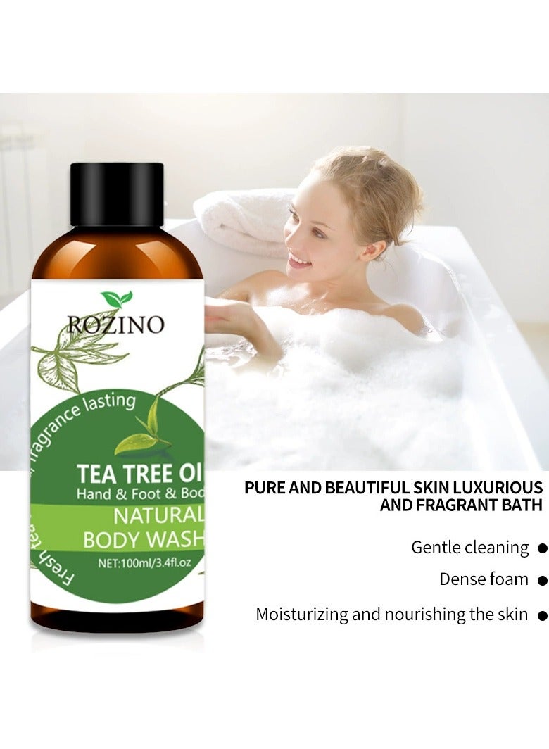 Tea tree oil shower gel refreshing cleansing moisturizing lasting fragrance shower gel 100g