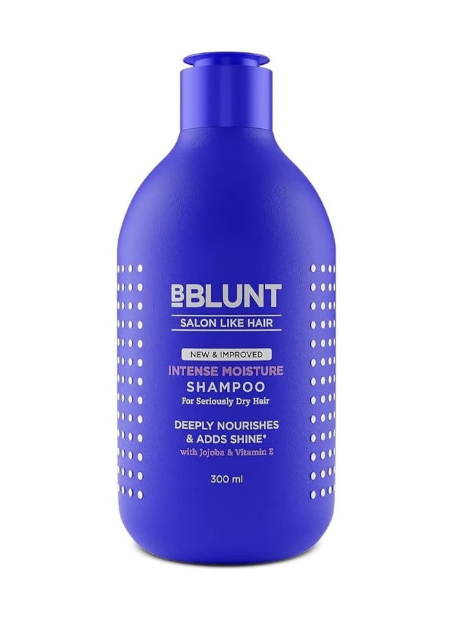 BBLUNT Intense Moisture Shampoo with Jojoba and Vitamin E for Dry & Frizzy Hair - 300 ml