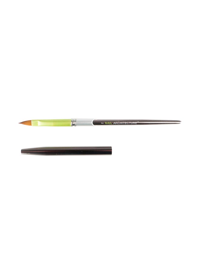 Acrylic Nail Brush 1pc Pure Sable Hair Professional Nail Art Painting Brush for Manicure Pedicure Kolinsky Brush for Acrylic Application Nail Extensions and 3D Nail Carving Size #2