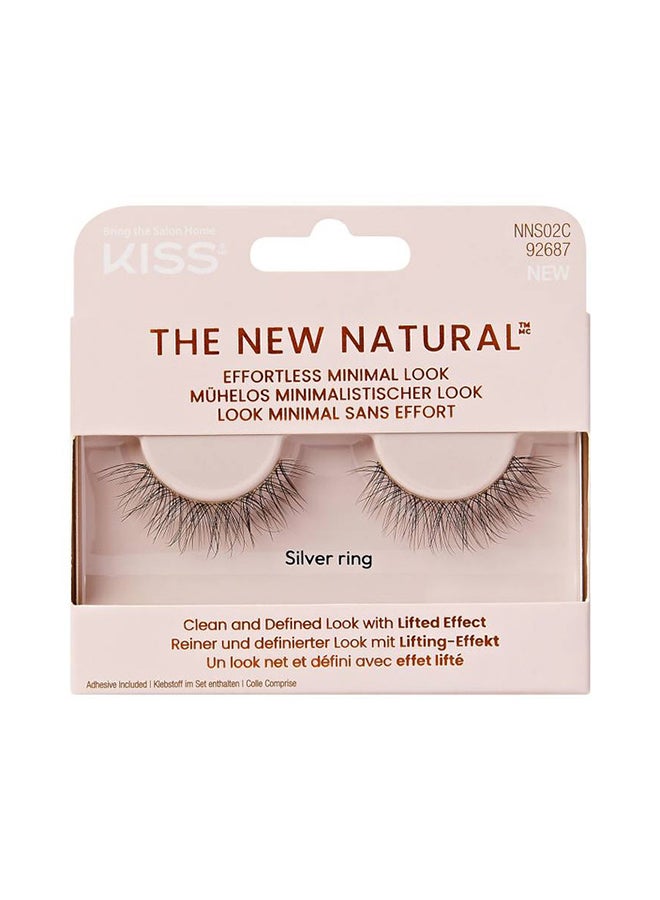 KISS The New Natural False Eyelashes Full Strip Lash Single Pack 02, 1 Pair NNS02