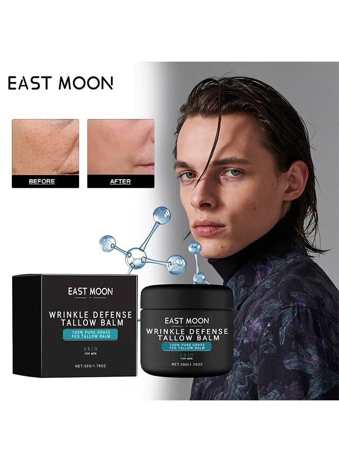 Wrinkle Defense Tallow Balm For Men-Men's Moisturizing Anti-Aging Cream, Improving Wrinkles and Anti-Aging, Deeply Moisturize The Skin