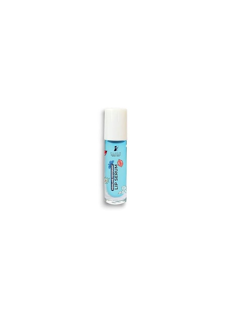 Spanish Squalane Lip Serum (Peppermint) with roll-on for Visibly Plump Lips  Lip serum with Shea Butter And Pomegranate for plump And soft lips | Men And Women|6ml