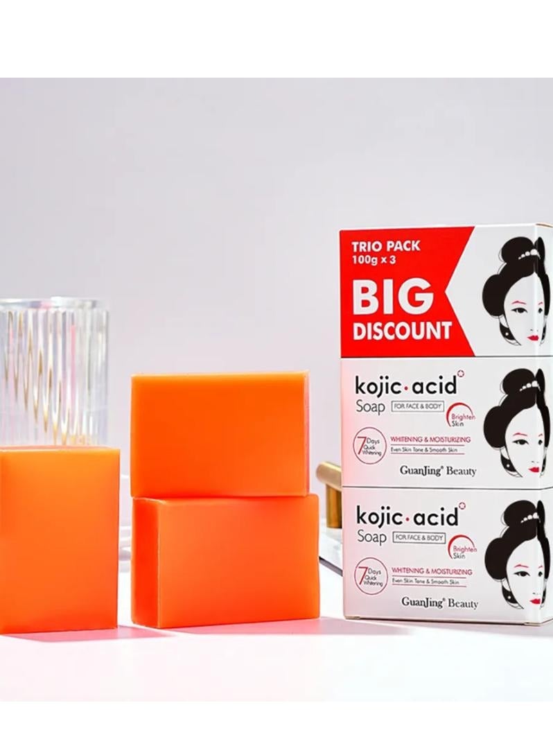 Whitening Kojic Acid Soap 100 g * 3 Pcs