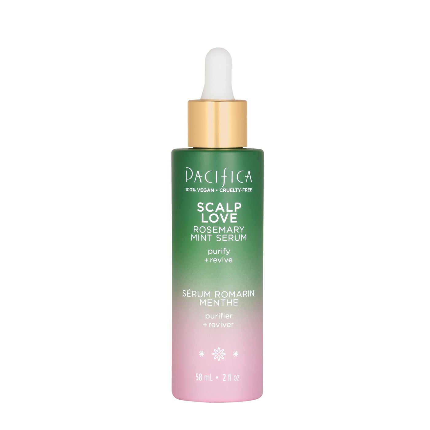 Pacifica Scalp Love Rosemary Mint Serum - Dry, Flaky, and Itchy Scalp Serum, Hydrating, Moisturizing, and Calming Treatment Formulated with Witch Hazel, Vegan and Cruelty-Free - 2 Fl Oz