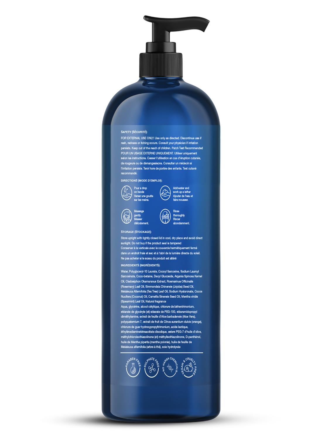 Tea Tree Face Wash with Mint - Hydrating Liquid Face Soap with Pure Tea Tree Oil - for Women and Men- 16 fl oz - image 2