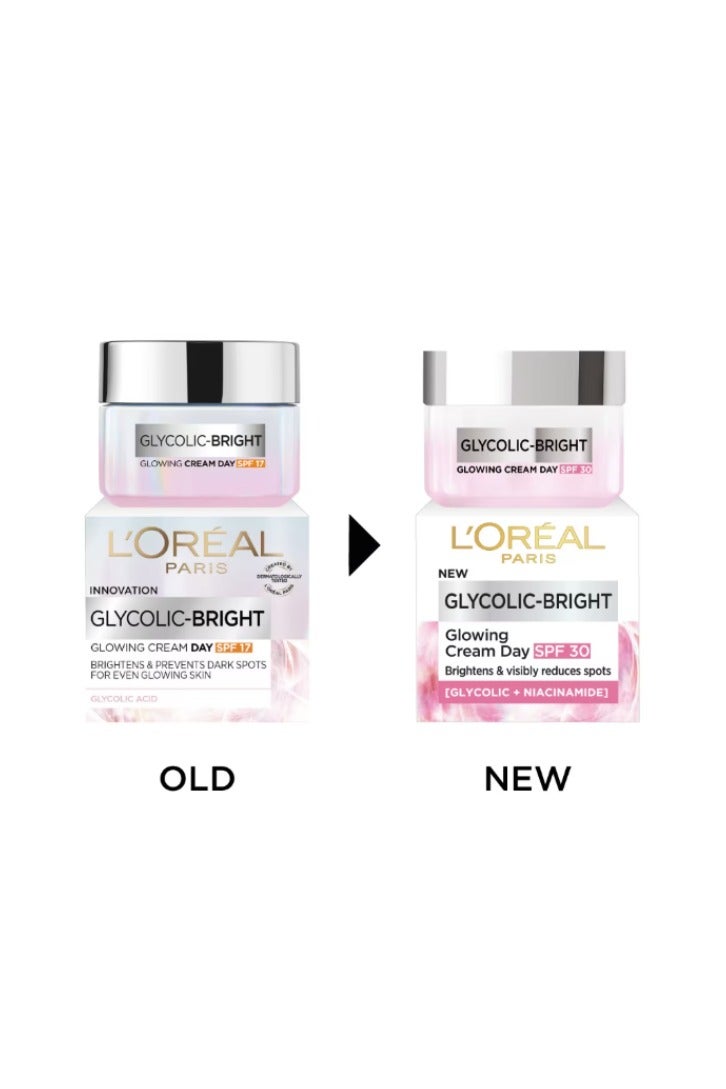Glycolic Bright Glowing Day Cream with SPF30 and Glycolic Acid 50ML