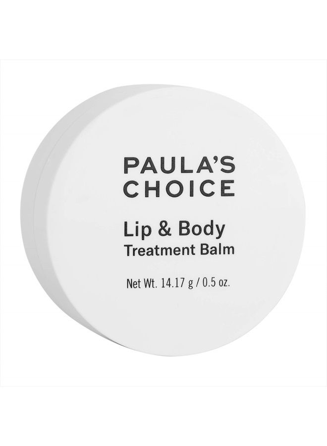 LIP & BODY Emollient Treatment Balm, Beeswax & Shea Butter, Moisture for Eczema-Prone & Dry Skin, 0.5 Ounce