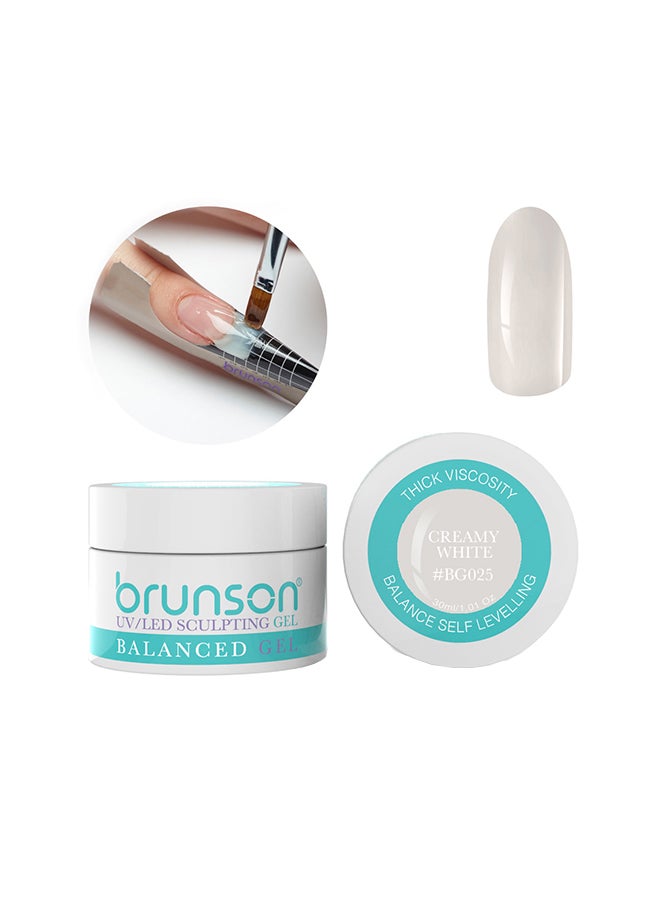 Sculpting Camouflage Uv Builder Gel Balanced Level Gel Uv Sculpting Nail Gel System Creamy White Bg025