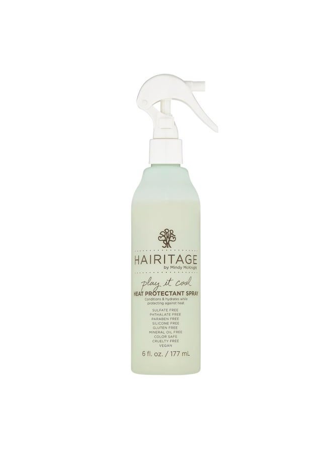 Play It Cool Heat Protectant Spray - Up to 450 Degree Protection + Hydrates + Strengthens Hair - Leaves Hair Smooth + Shiny after Styling - For All Hair Types + Heated Styling Tools- 6 fl oz