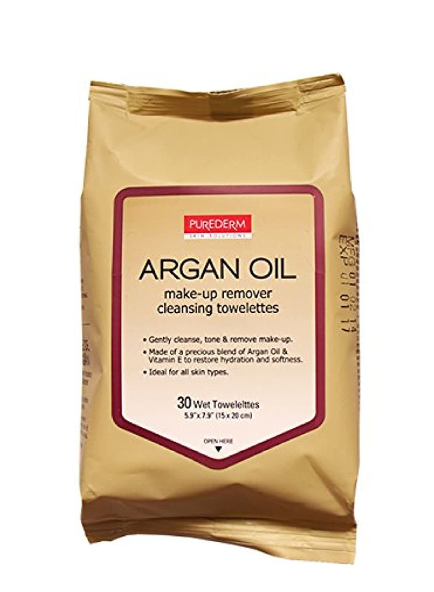 PUREDERM ARGAN OIL MAKE UP REMOVER 30`S