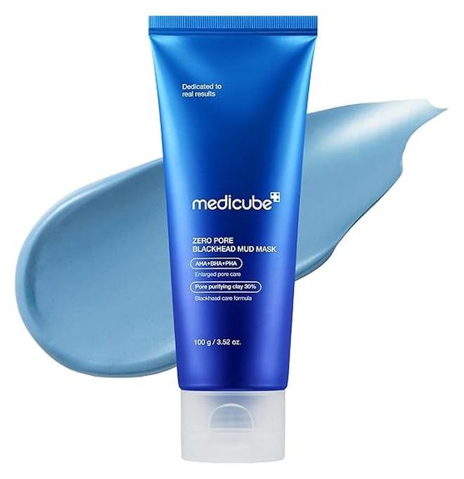 Medicube Zero Pore Blackhead Mud Facial Mask - Skin Cooling & Pore Tightening - 3 Minute Quick Dry Formula with AHA, BHA, PHA, and Pore-Purifying Clay - Korean Face Mask 3.52 oz