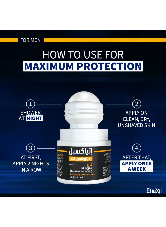 DETRANSPIRANT ANTIPERSPIRANT DEO MEN UNDERARMS 5 DAYS ROLL ON 15ML - image 7
