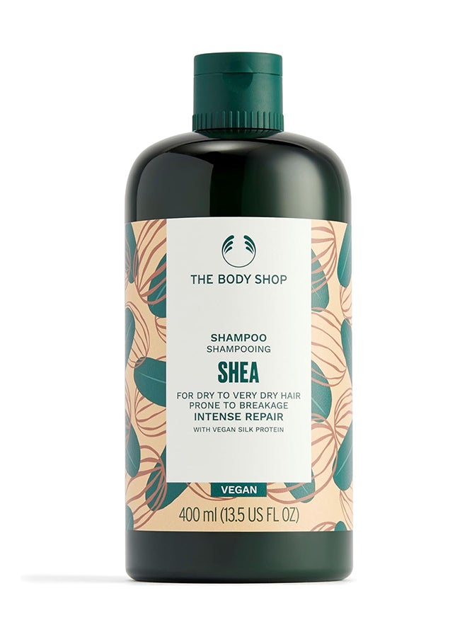 Shea Intense Repair Shampoo for Dry, Damaged Hair | Strengthening & Moisturizing Formula to Reduce Breakage | Vegan Hair Care with Community Fair Trade Shea Butter, 400ml