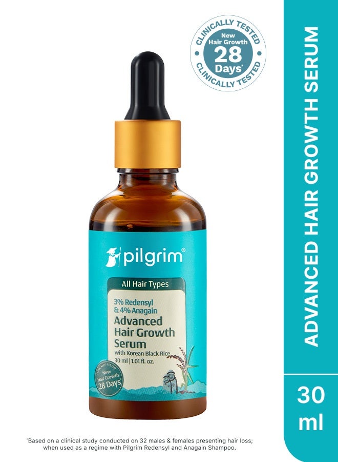 Redensyl 3% + Anagain 4% + Baicapil Advanced Hair Growth Serum (30Ml) For Scalp With Korean Black Rice, Saw Palmetto|Control Hair Fall, Stimulate Hair Regrowth | Hair Growth Serum For Unisex