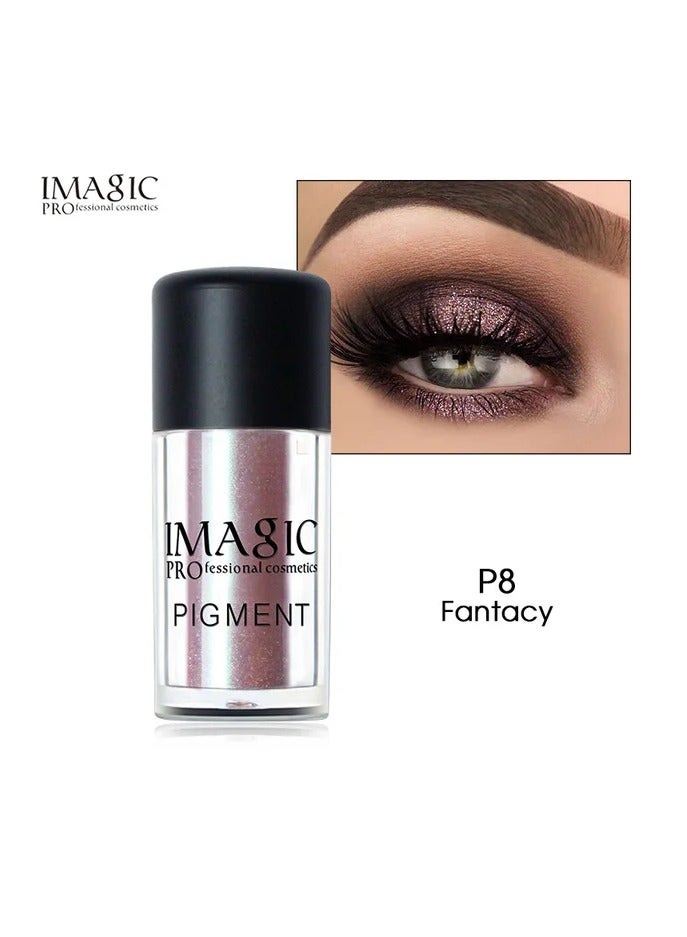 IMAGIC Metallic Pigment Glitter Eyeshadow Palette | 9 Vibrant Colors | High-Shine, Long-Lasting Sparkle for Bold Eye Makeup (P8 Fantacy)