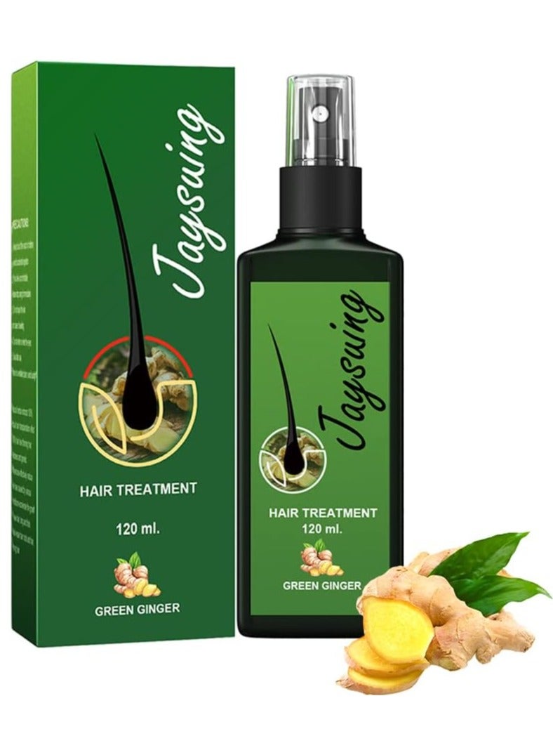 Hair Regrowth Serum Spray, Green Ginger Hair Regrowth Spray, GrowthPlus Nourishing Ginger Spray, GRO'Nature Gingerol Hair Growth Spray, Growth Plus Ginger Spray (1Bottle) 120ML