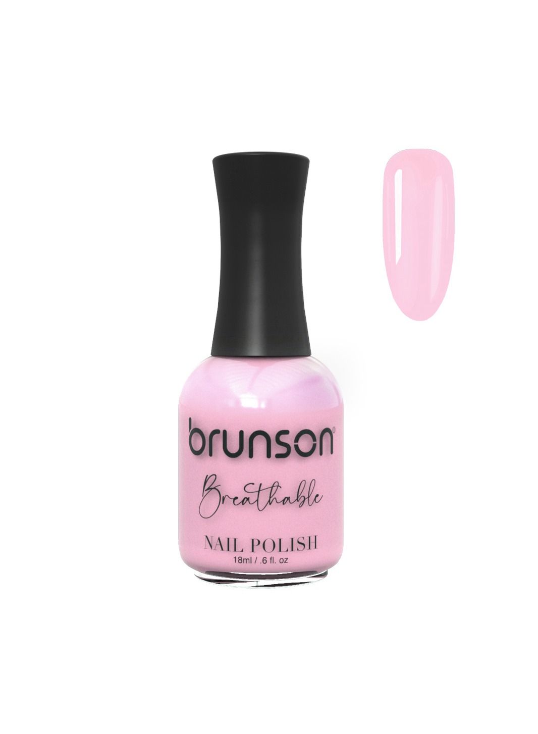 Brunson Breathable Nail Polish Halal Nail Lacquer Wudu friendly Quick-Dry long lasting but easy peel off Glossy Shine Water Based Nail paint 18ml